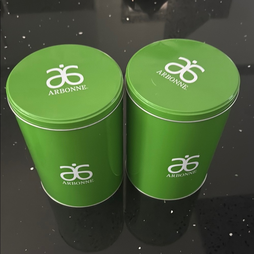 Arbonne Vibrant Green Canisters